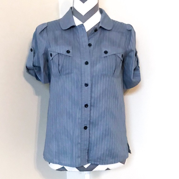 Marc By Marc Jacobs Tops - Marc by Marc Jacobs Grey Striped Button Down Top